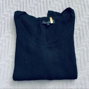 Laura black sheer scoop neck sweater